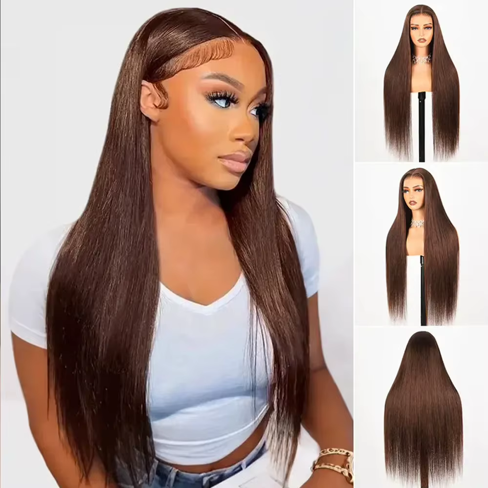 4 # Perruque Lace Front Wig naturelle sans colle