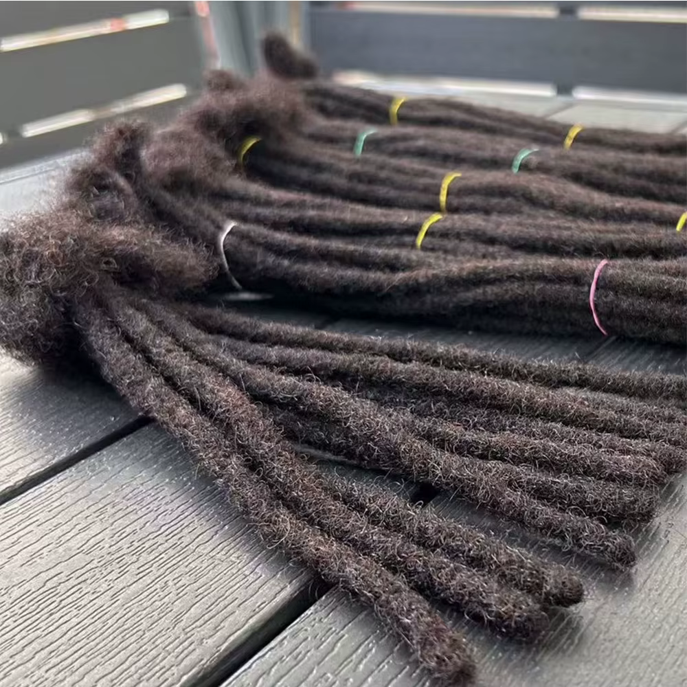Extensions de dreadlocks de cheveux humains brésiliens de 6 à 20 pouces, vrais cheveux humains entièrement faits à la main, tresses au Crochet pour hommes et femmes