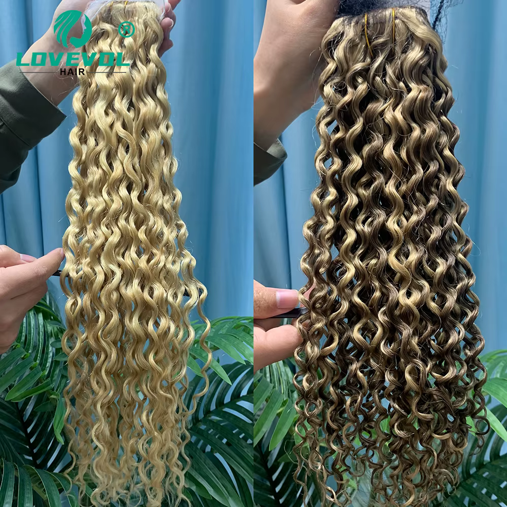 Lovevol vague d'eau cheveux humains Bundle mettre en évidence P6/613 Extensions