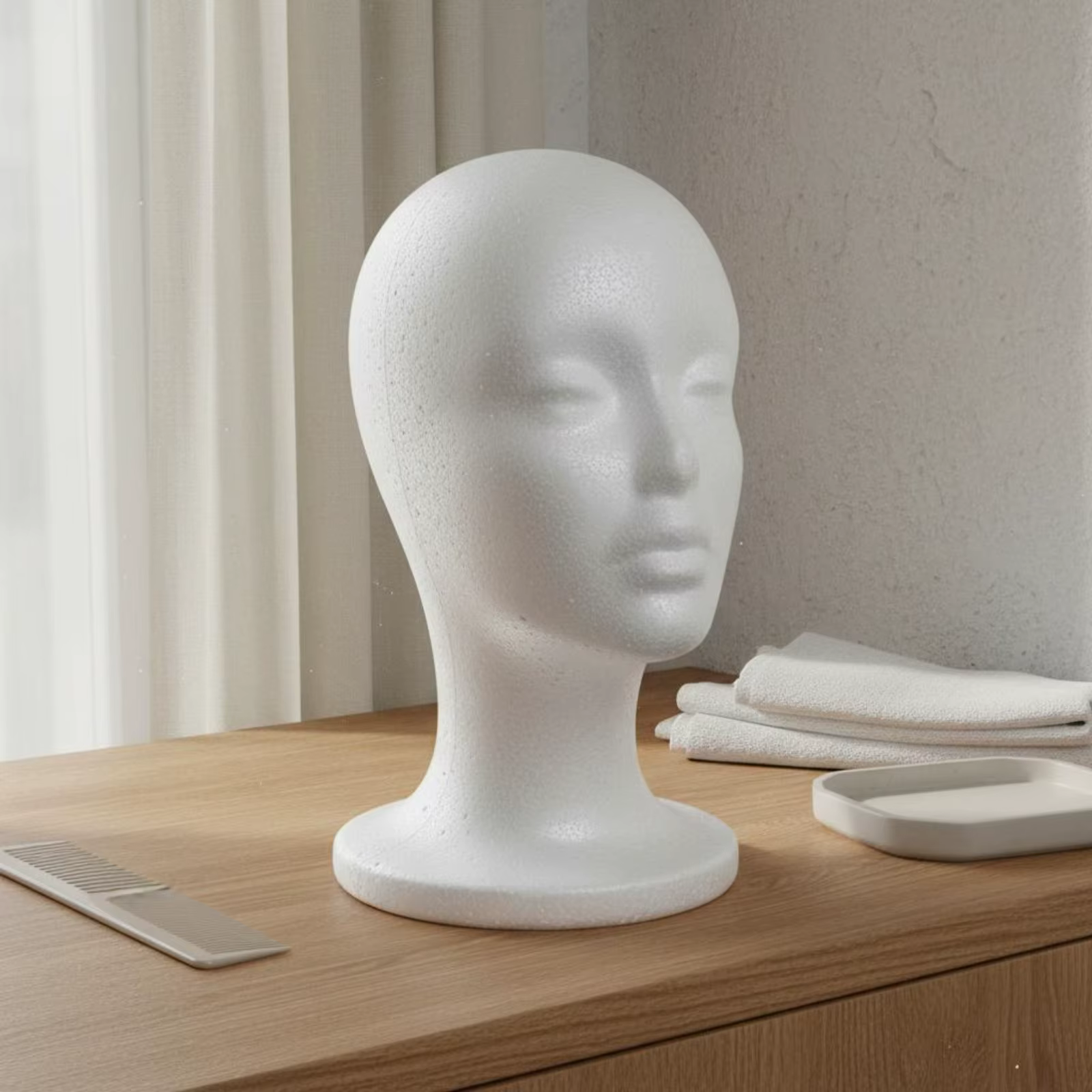 Tête de Mannequin en Mousse Polyvalente pour Perruque