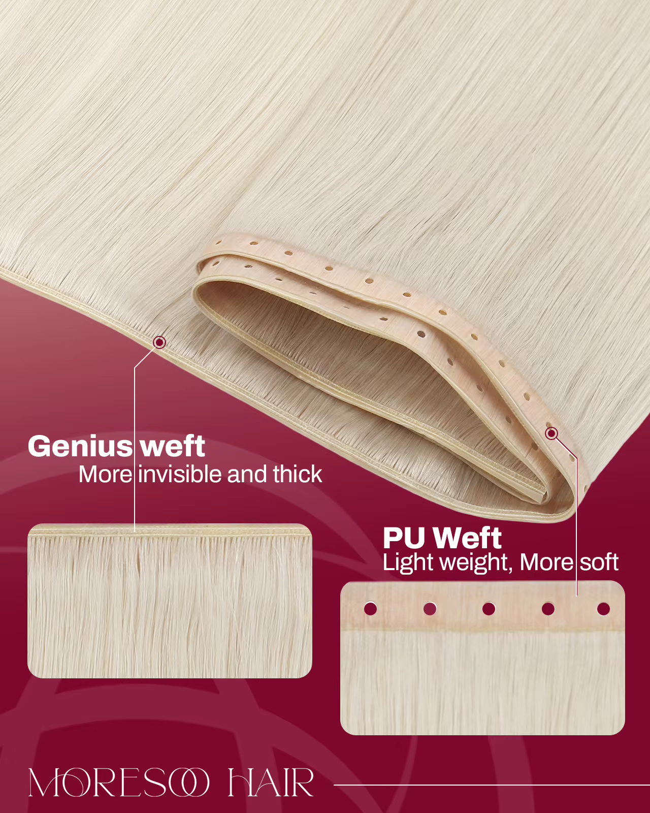 Extensions de cheveux Moresoo Butterfly Weft