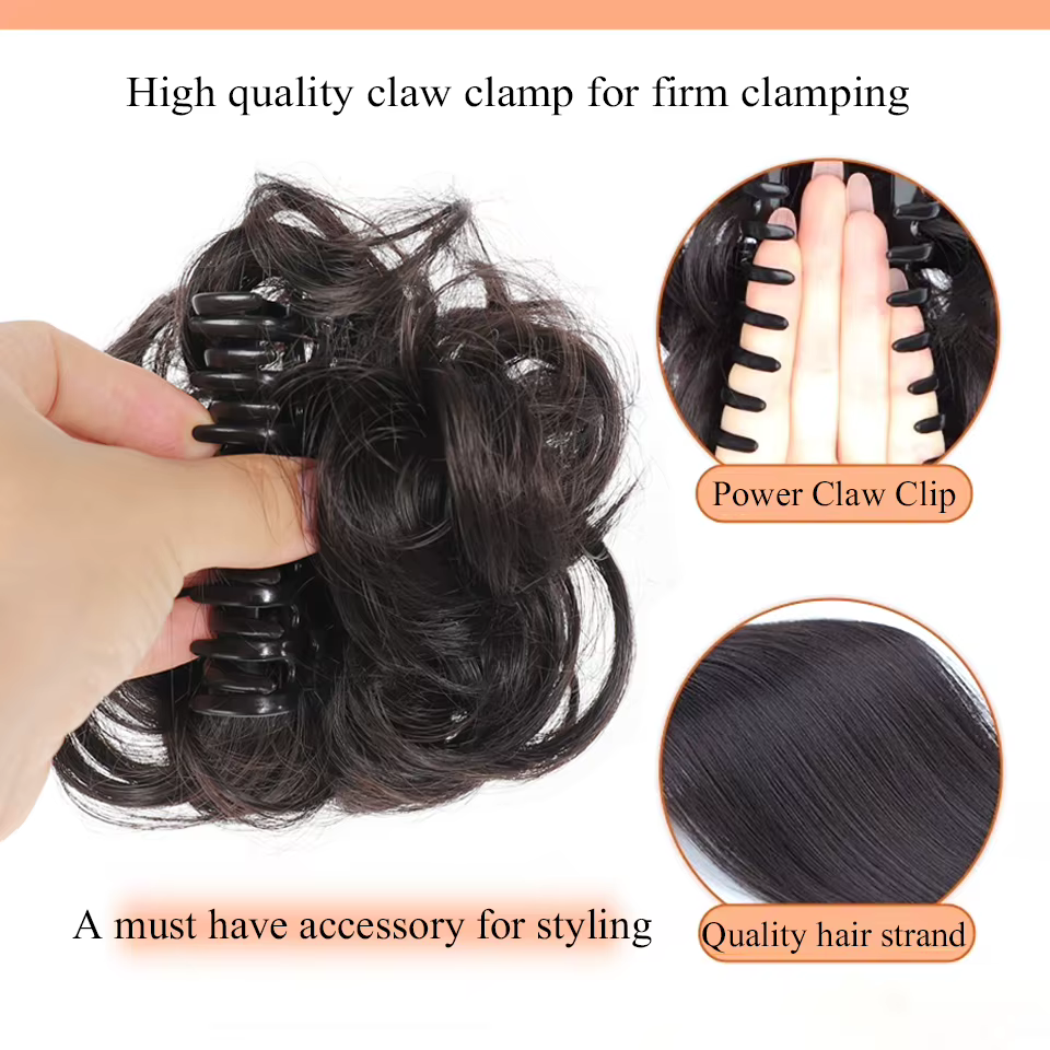 Chignon synthétique à griffes pour femmes