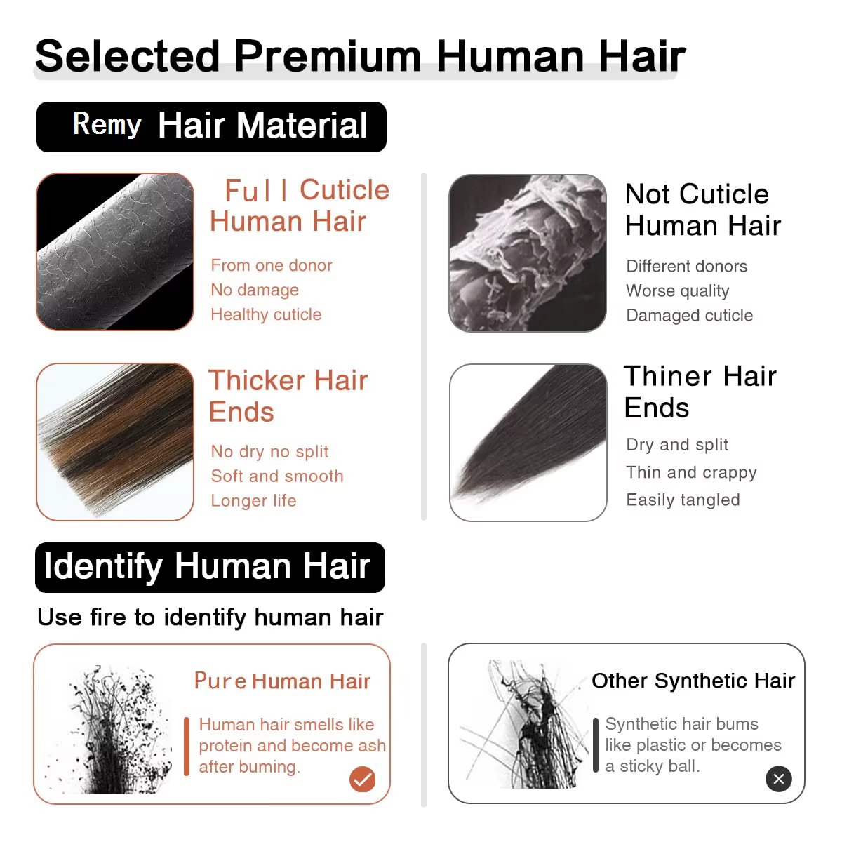 Extensions de cheveux humains à clips
