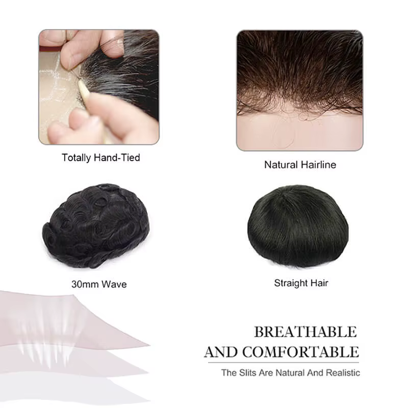 Prothèse capillaire invisible pour hommes Bio Toupee