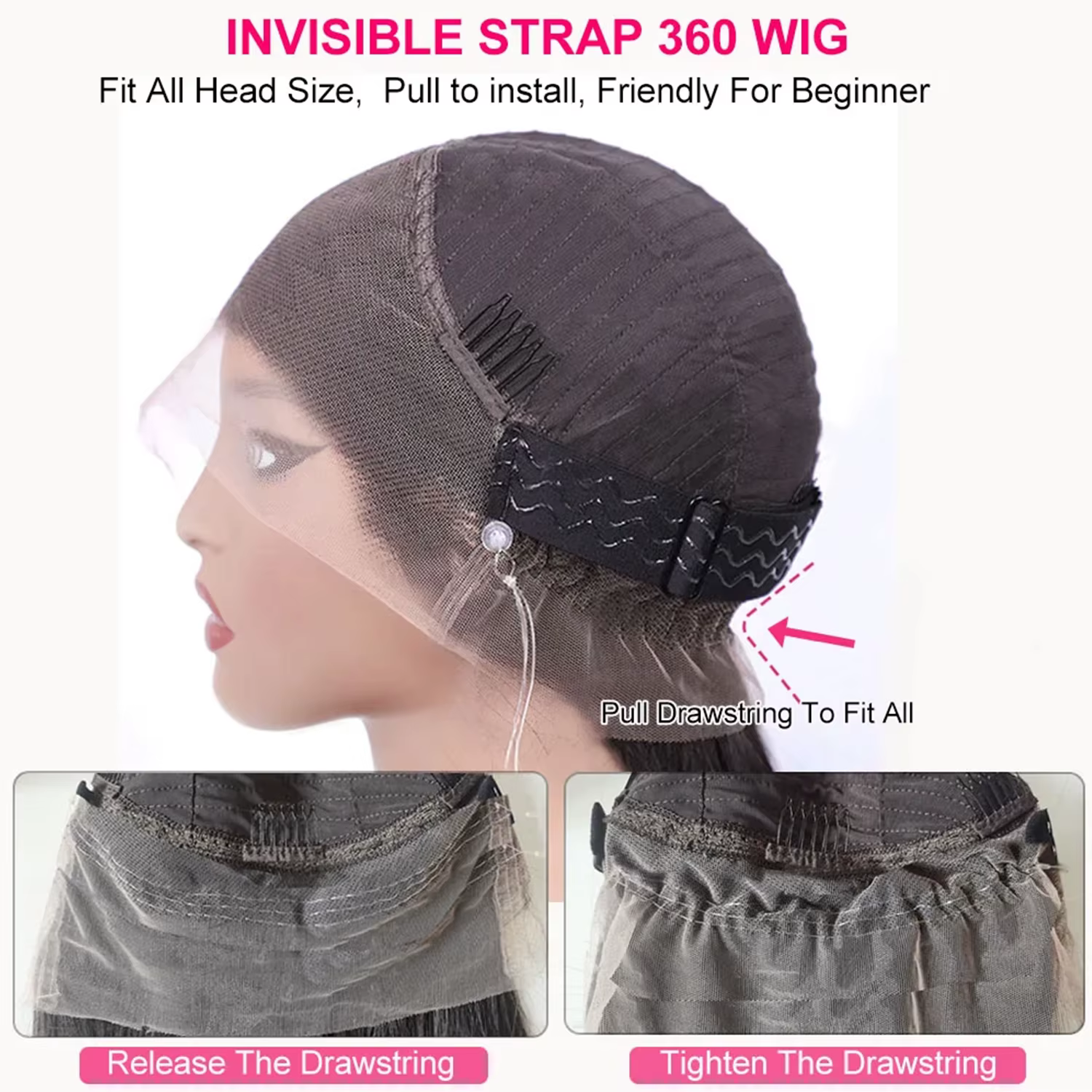 Perruque Lace Front Wig 360 naturelle