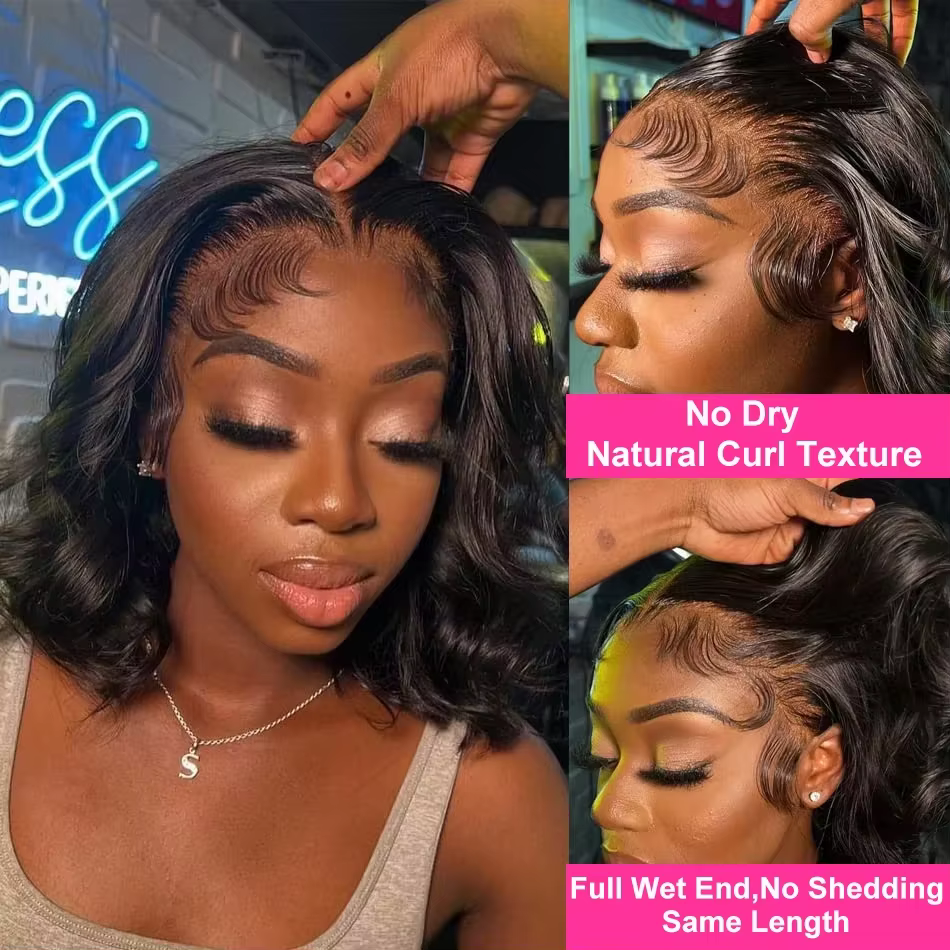 Perruque Lace Closure Wig Body Wave brésilienne naturelle