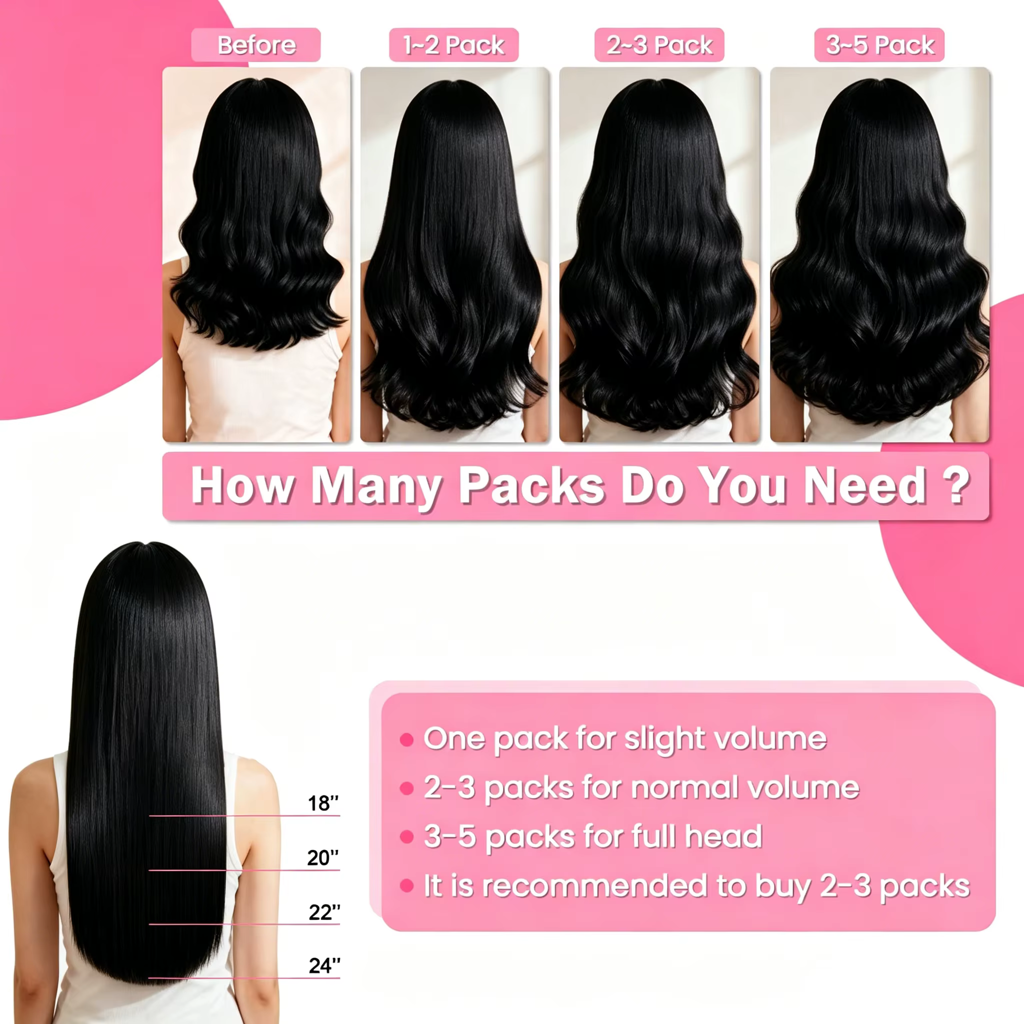 Extensions de cheveux humains à bandes adhésives