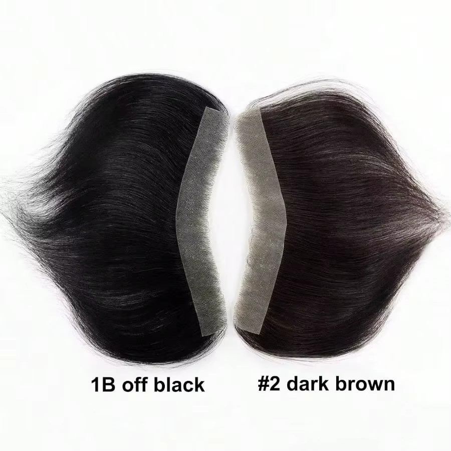 Fronte délié toupet pour hommes haute densité peau de cheveux humains PU
