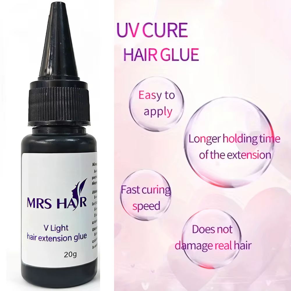 Colle pour extensions de cheveux V Light avec dissolvant 20g