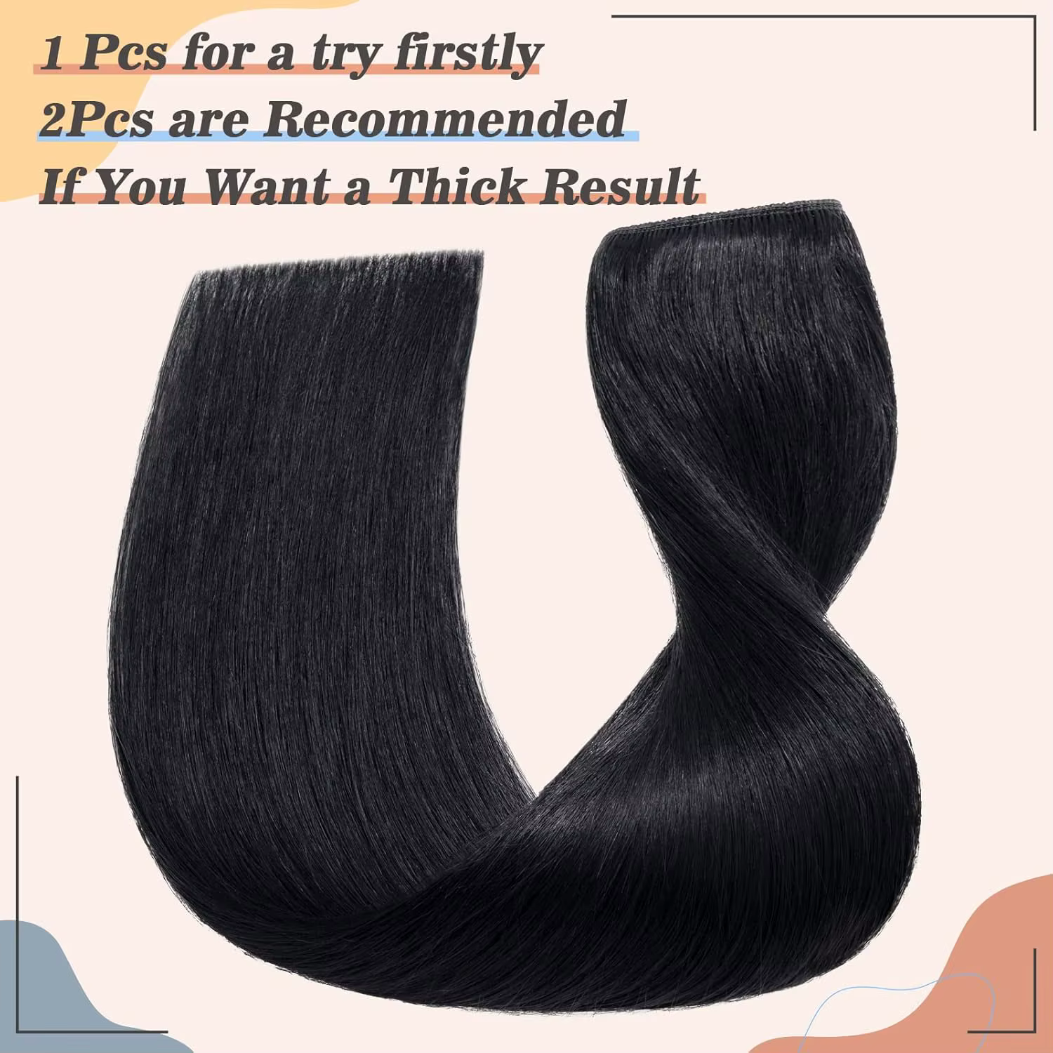100% Clips brésiliens en une seule pièce Extension de cheveux naturel droit Remy