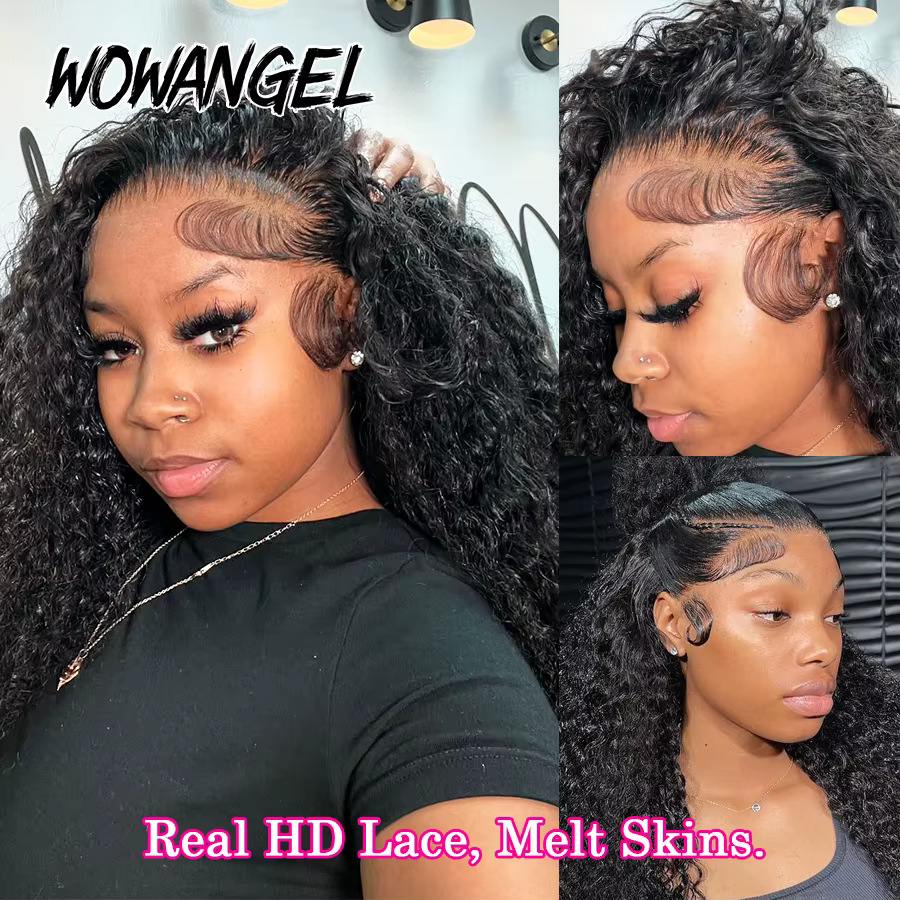 Perruque Full Lace Wig sans colle naturelle ondulée