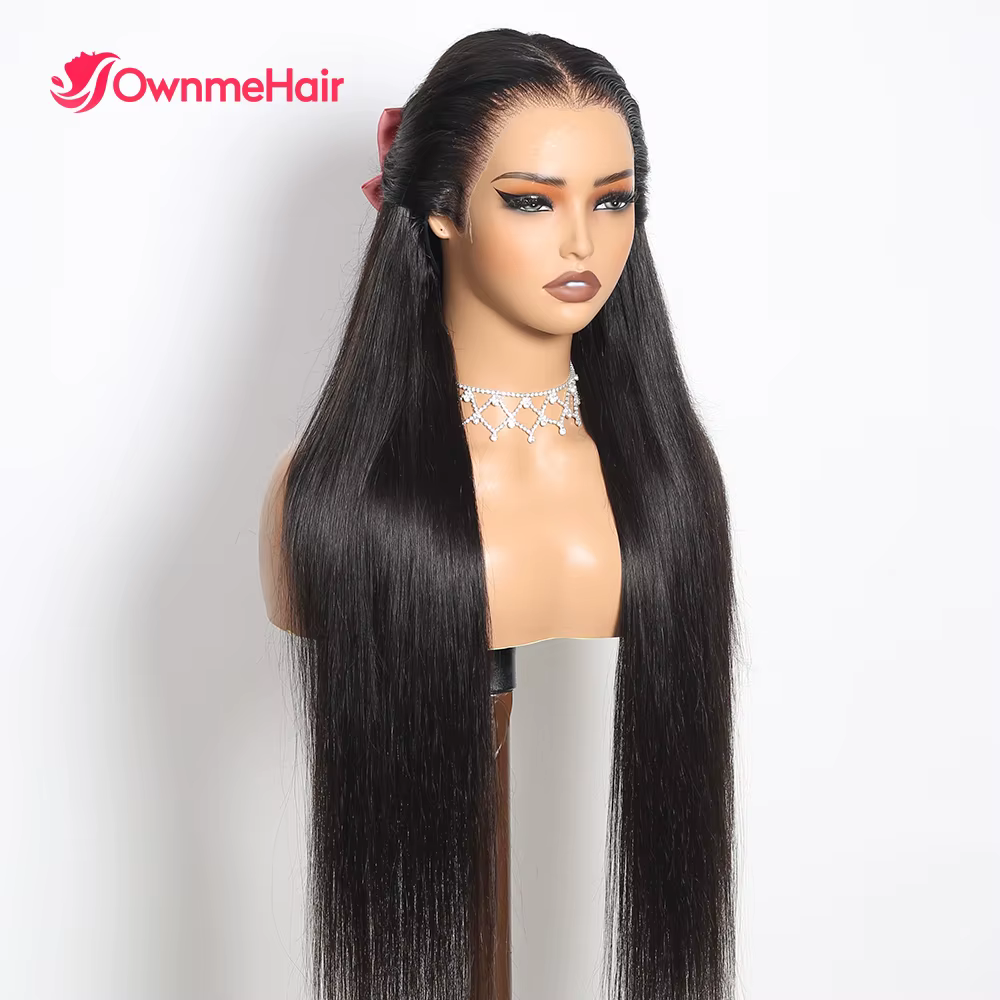 Perruque en dentelle sans colle 13x6 en cheveux humains 100% naturels