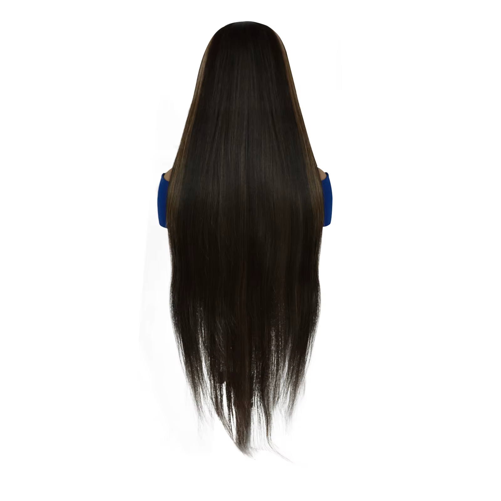Perruque Lace Front 13x4x1 Brun Foncé avec Mèches Blondes