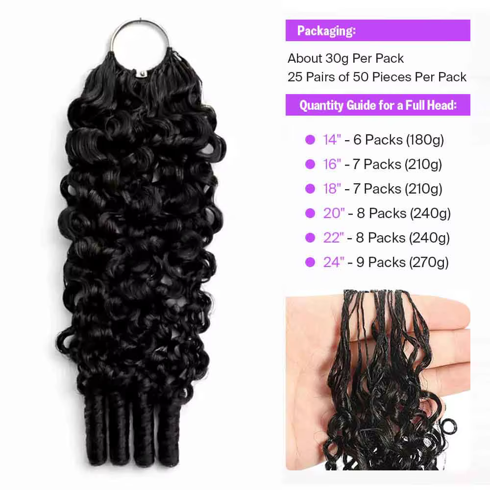 Extensions de cheveux humains bouclés Mégalook Burmese Curly au crochet