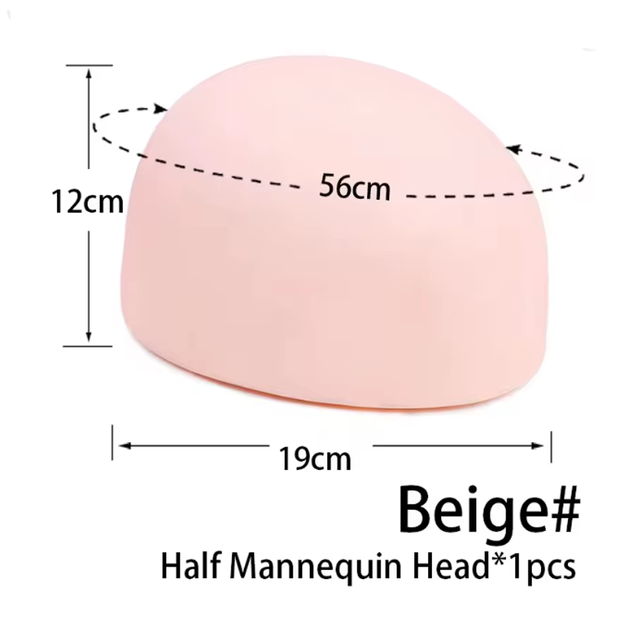 Tête de mannequin en ABS pour la confection de demi-perruques en dentelle