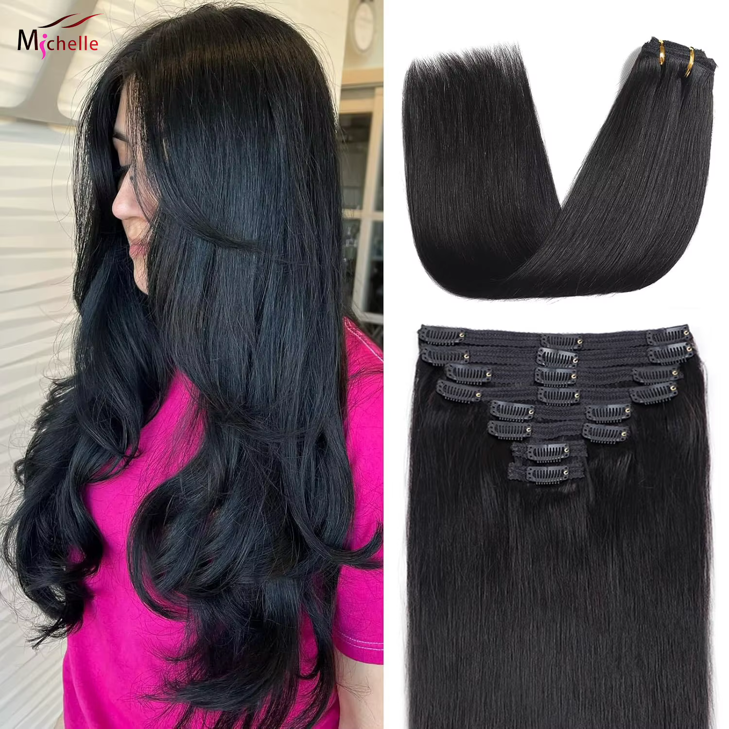 Extensions de cheveux à clipser