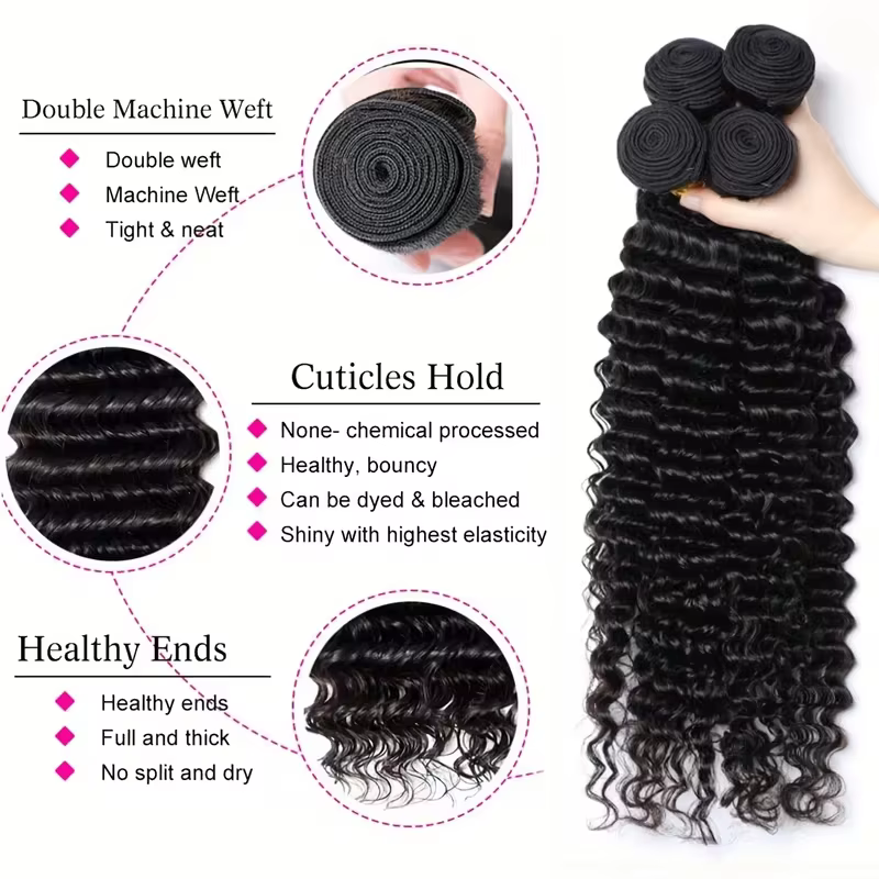 Tissage Humain Hair Deep Wave 20 22 pouces