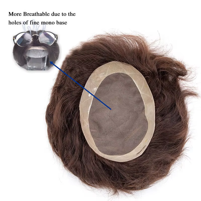 Prothèse capillaire masculine durable à base mono