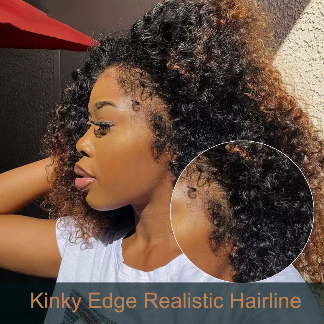 Perruque Lace Front Wig Naturelle Crépue Bouclée