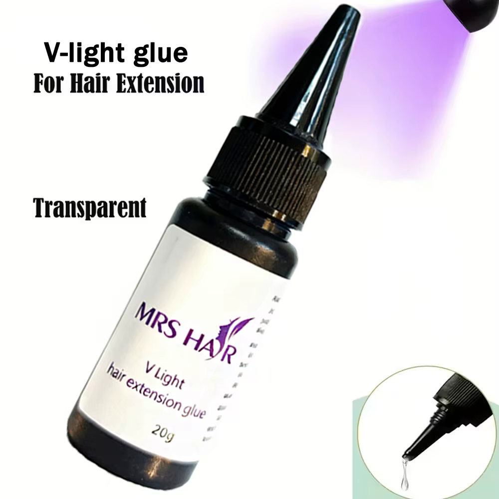 Colle pour extensions de cheveux V Light avec dissolvant 20g