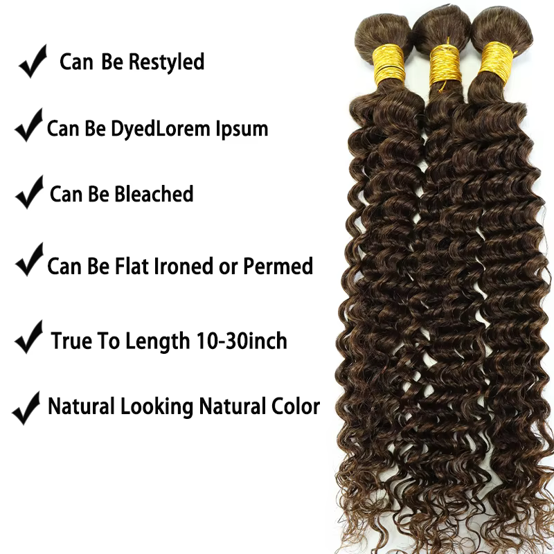 Extensions de cheveux humains Deep Wave