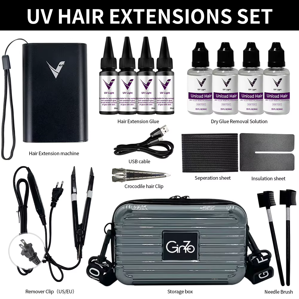 ​ Kit professionnel d'extensions capillaires à lumière UV