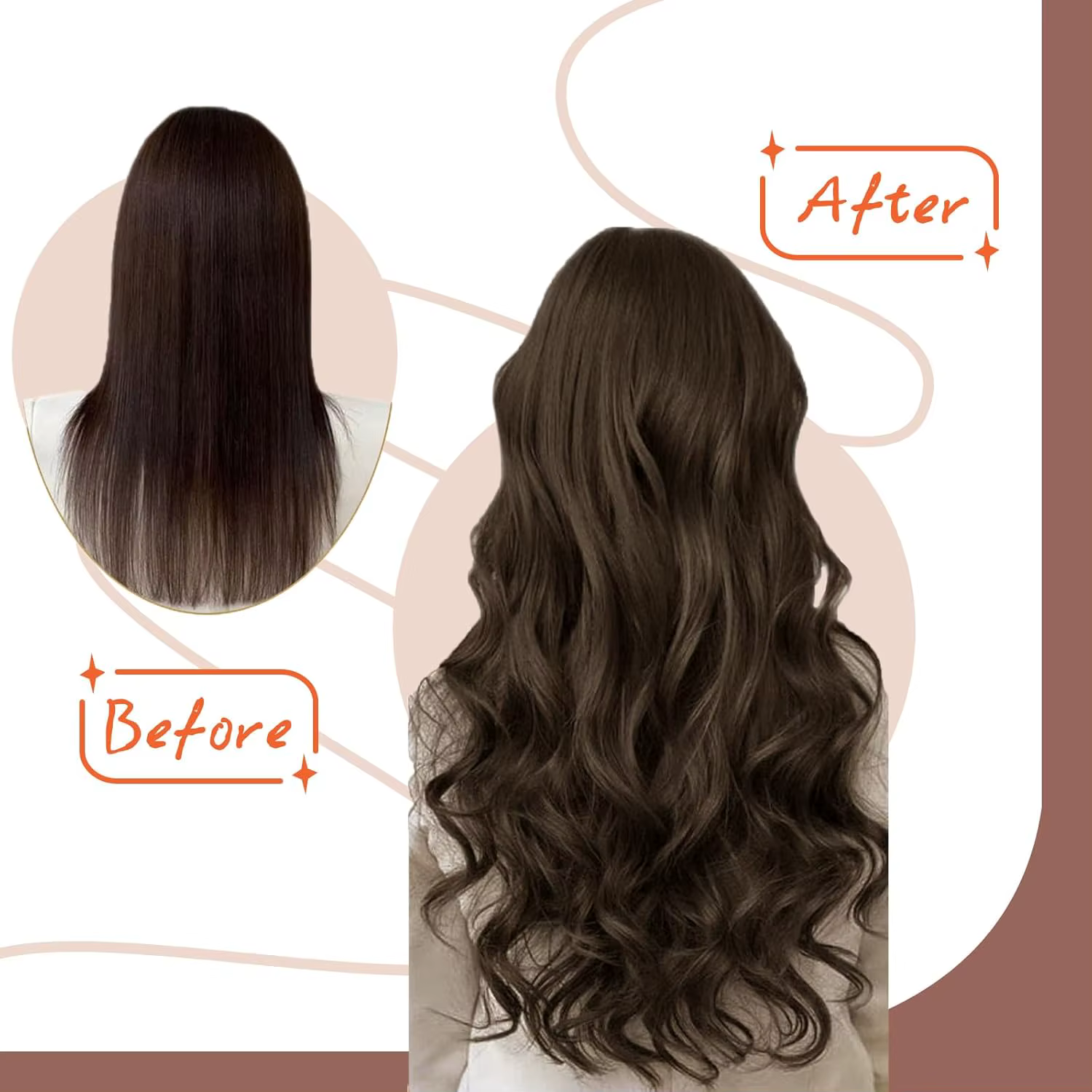 Extensions de cheveux humains bande dans
