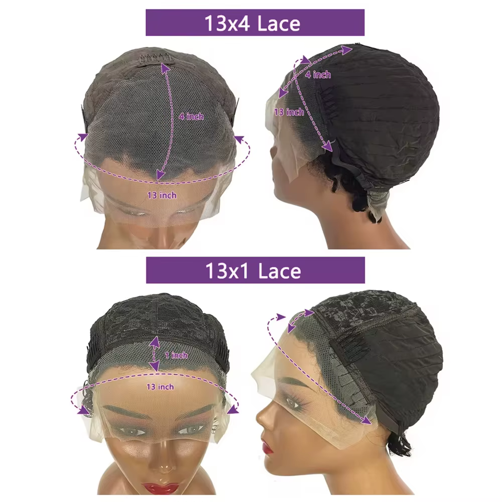 Perruque Lace Frontal Wig 100% naturelle bouclée