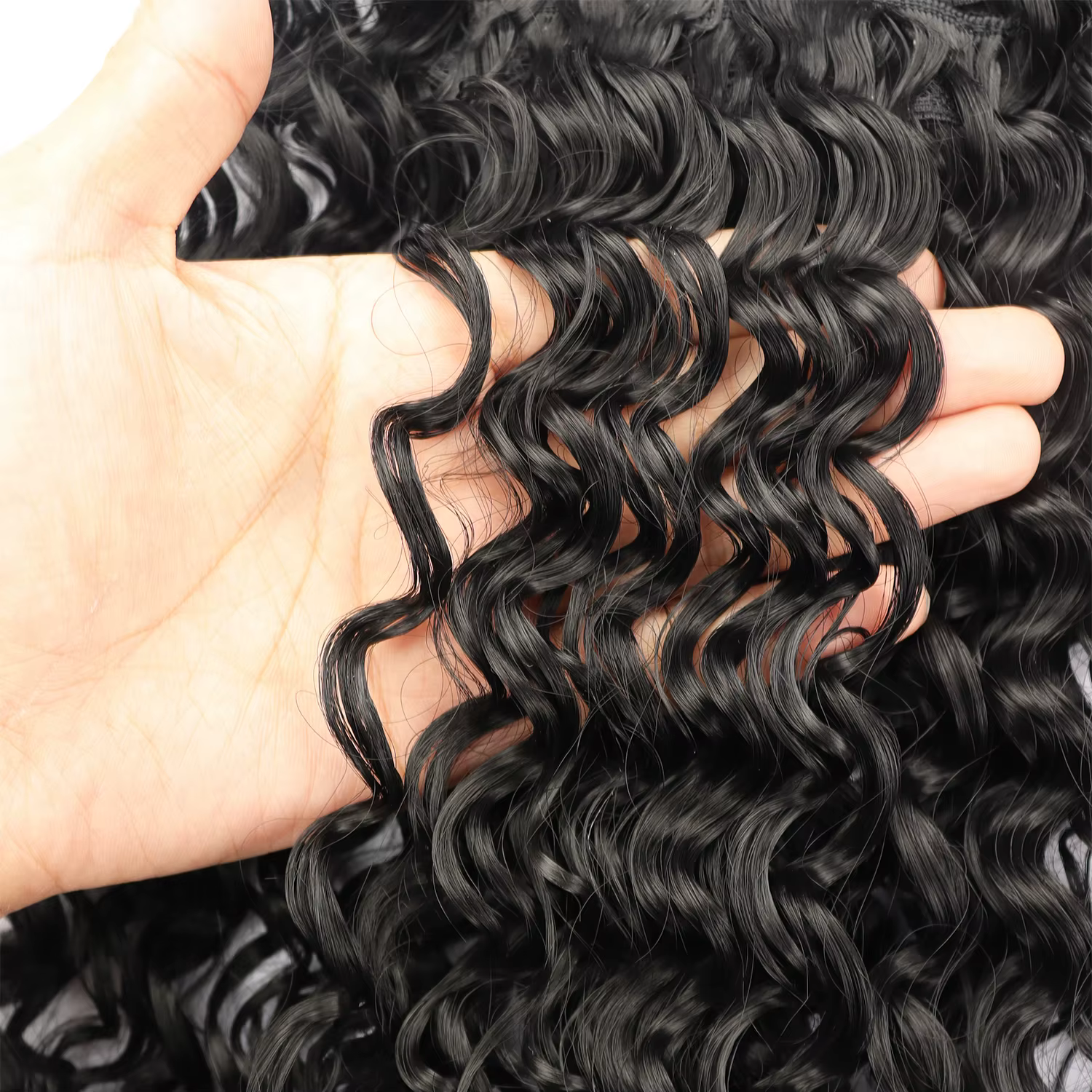 Extensions de cheveux synthétiques crépus bouclés à clipser pour femmes