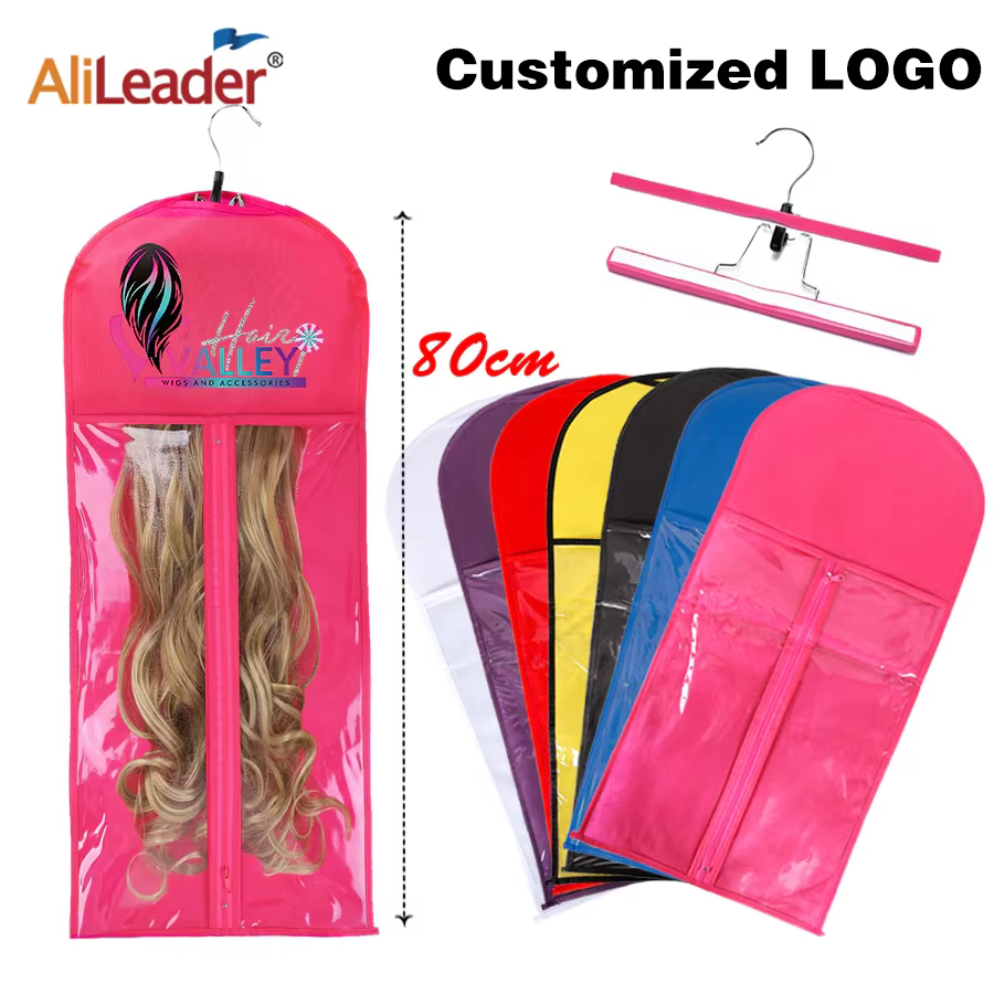 Alileader meilleure qualité Portable perruque sac de rangement avec cintre paquet costume étui sac pour cheveux