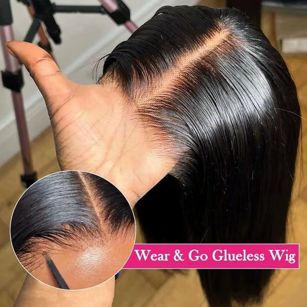 Perruques de cheveux humains lisses de 40 pouces