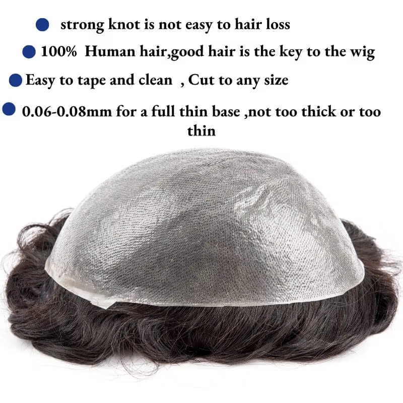 Prothèse capillaire pour homme en PU 0