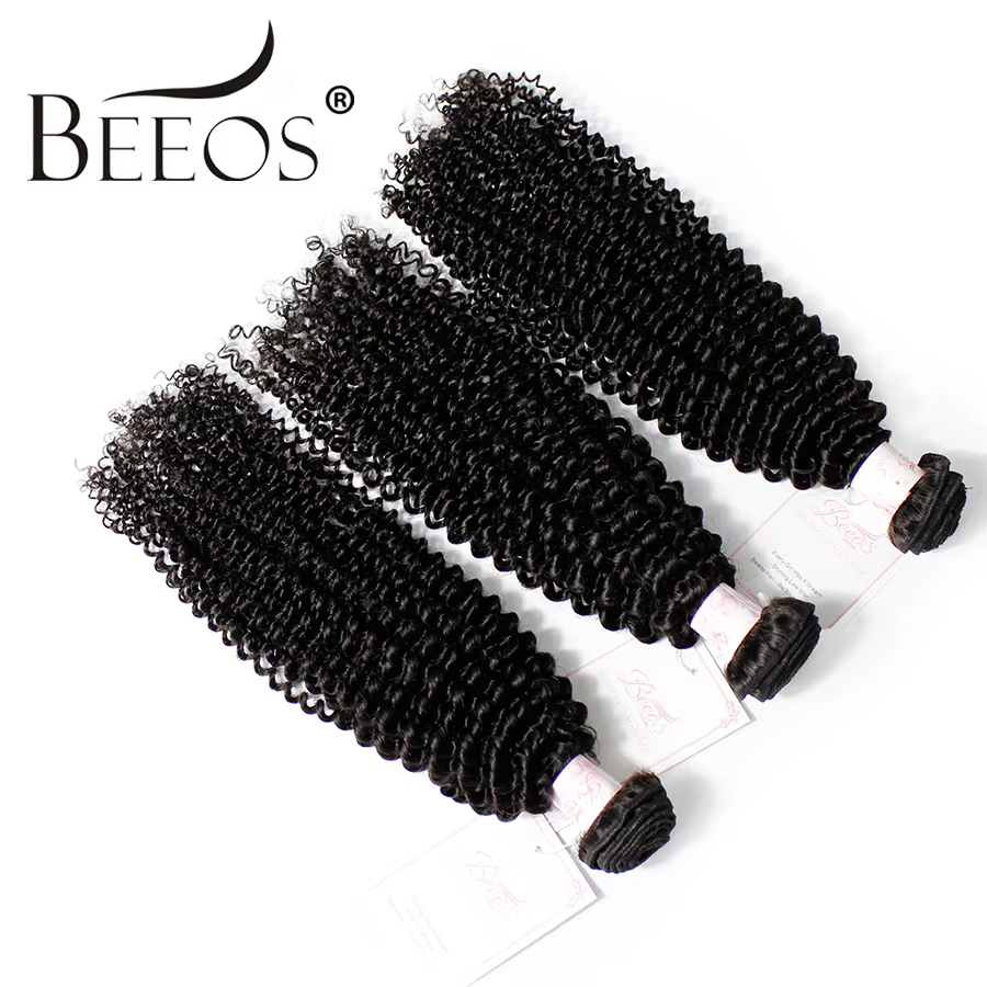 Bundles de cheveux bouclés crépus