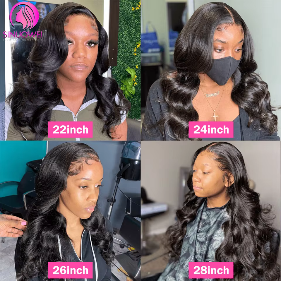 Perruque Sinuowei U V Part Body Wave en cheveux humains pour femmes