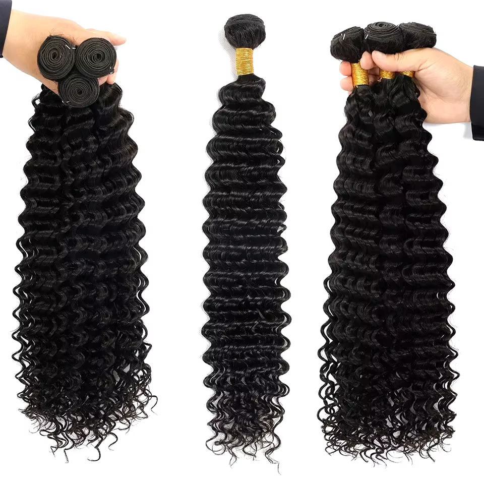 Extensions de cheveux humains bouclés birmans avec frontal