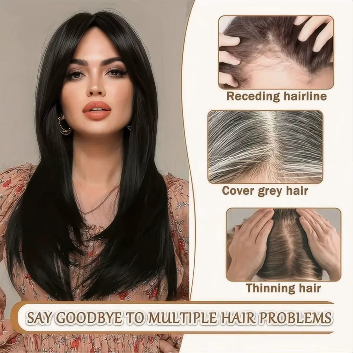 Topper en cheveux naturels pour femme : postiche élégant, facile à porter, volume et longueur instantanés