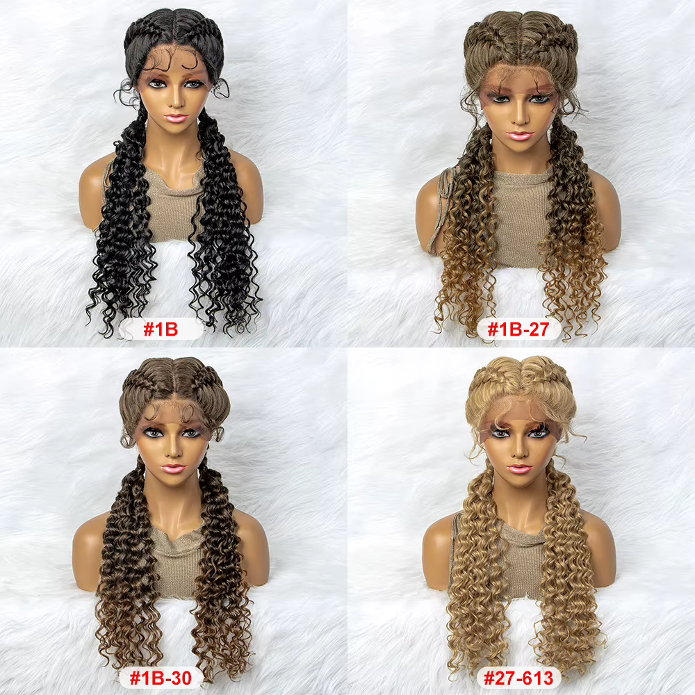 Perruque Lace Front Synthétique Bouclée et Ondulée pour Femme Africaine