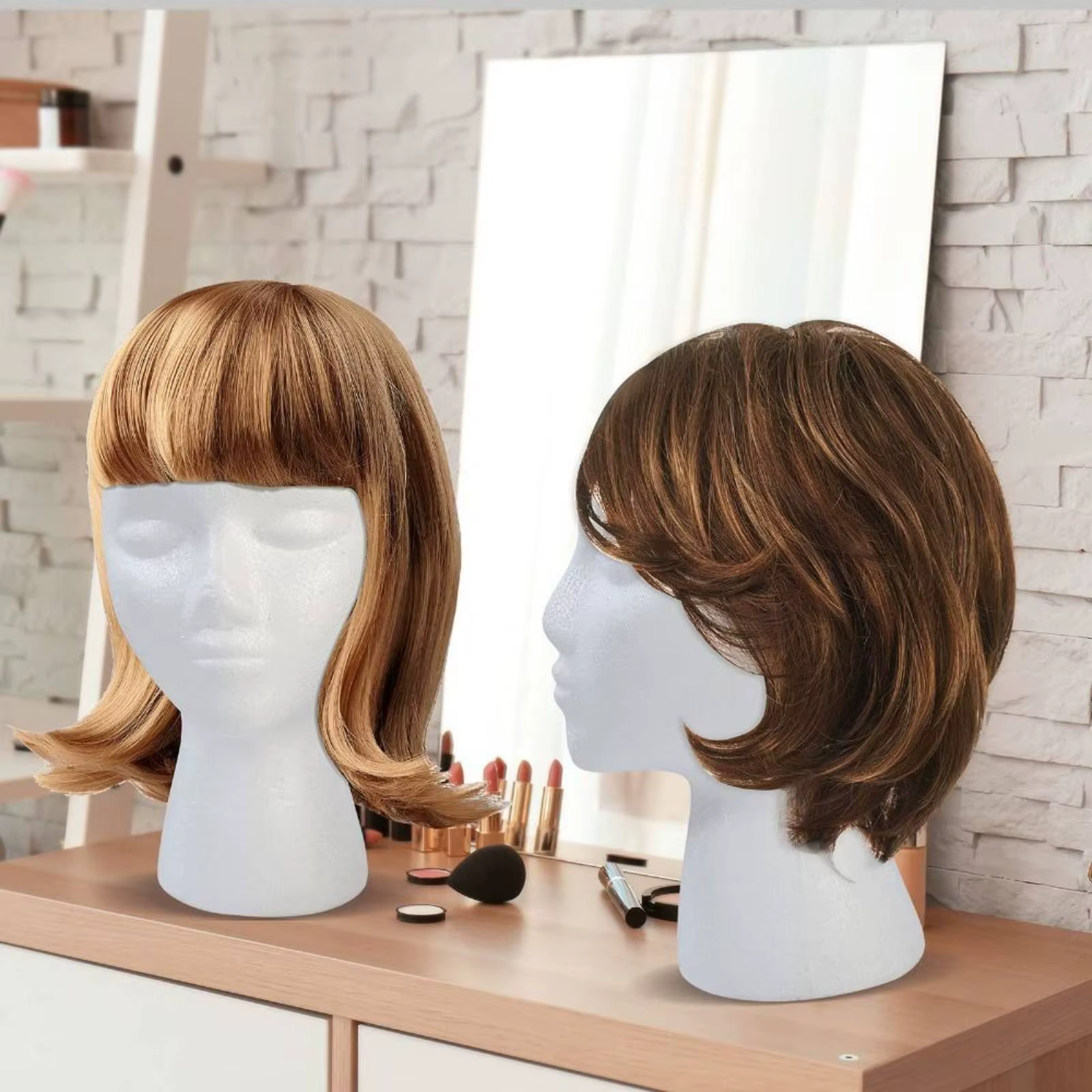 Tête de Mannequin en Mousse Polyvalente pour Perruque