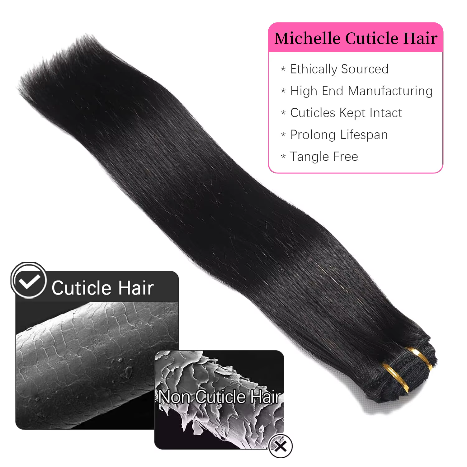 Extensions de cheveux à clipser