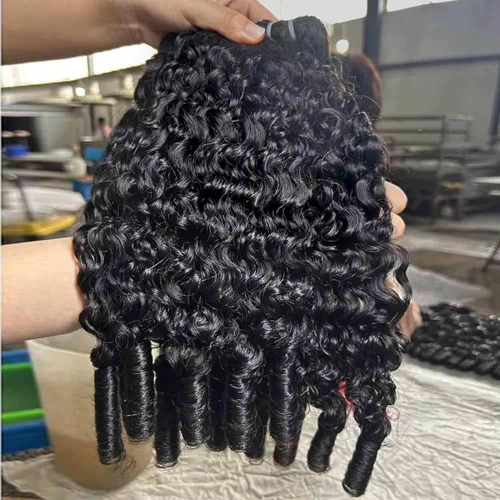 Extensions de cheveux humains bouclés birmans