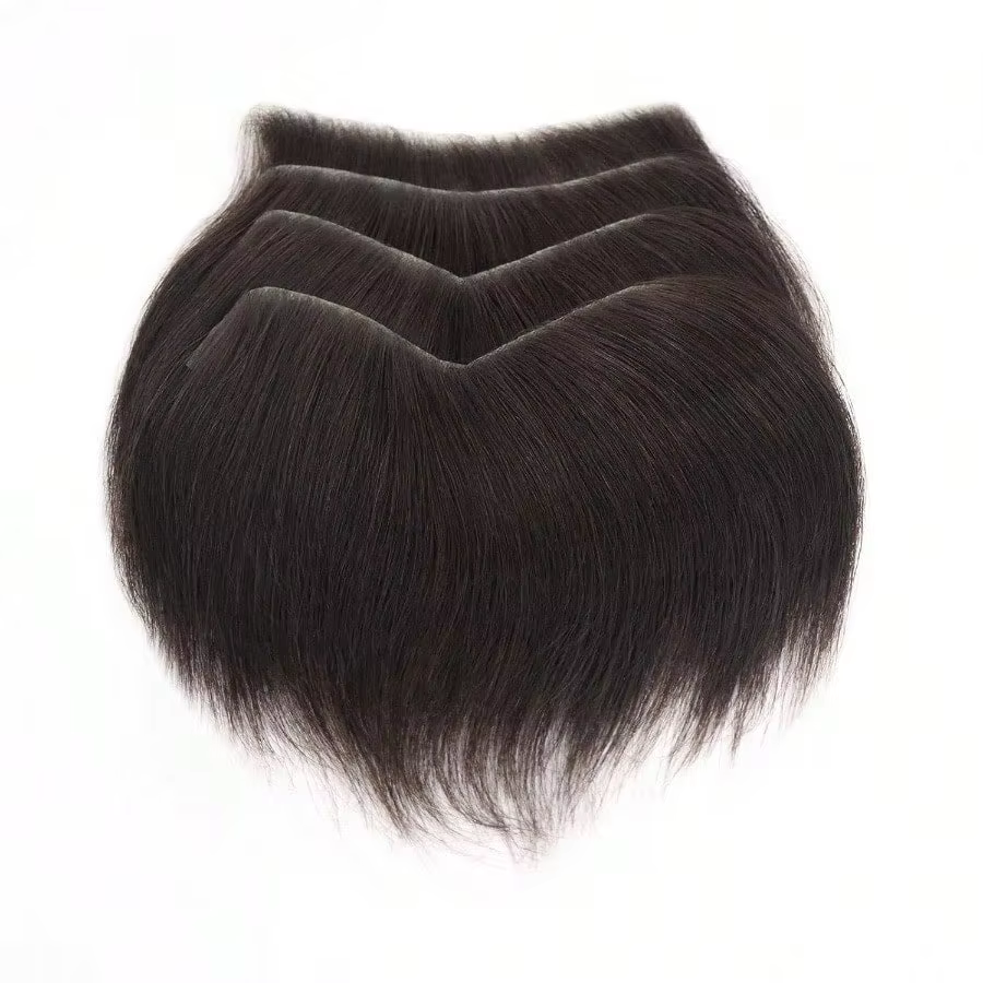 Fronte délié toupet pour hommes haute densité peau de cheveux humains PU