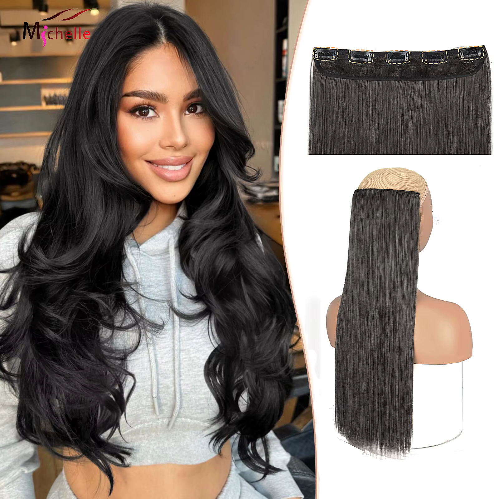 Extensions de cheveux à clips