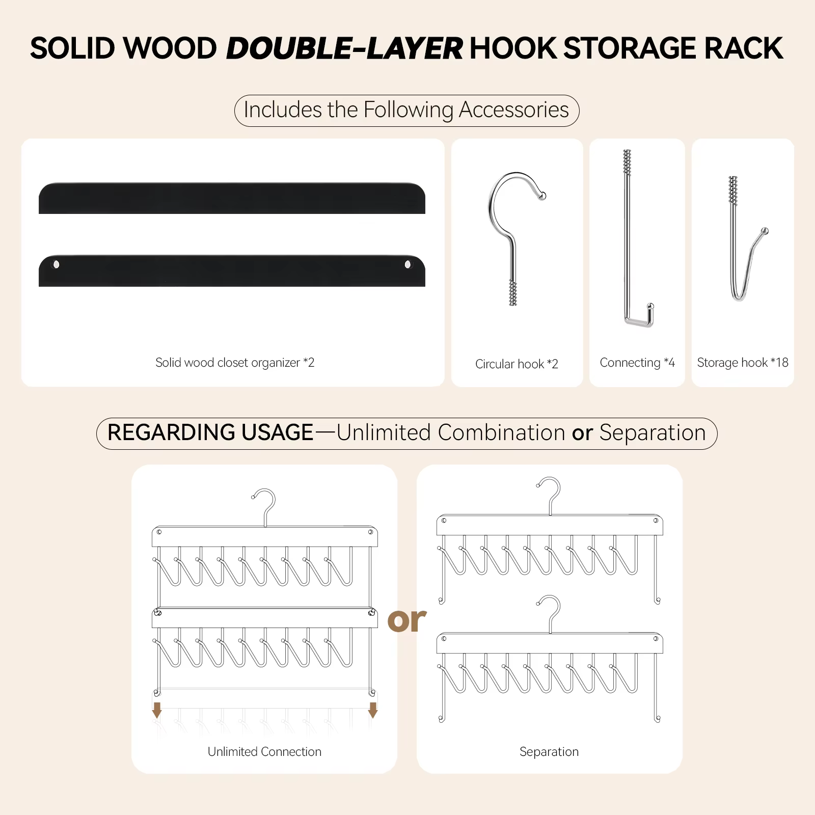 Nouveau lot de 2 supports et cintres rotatifs pour extensions de cheveux et perruques
