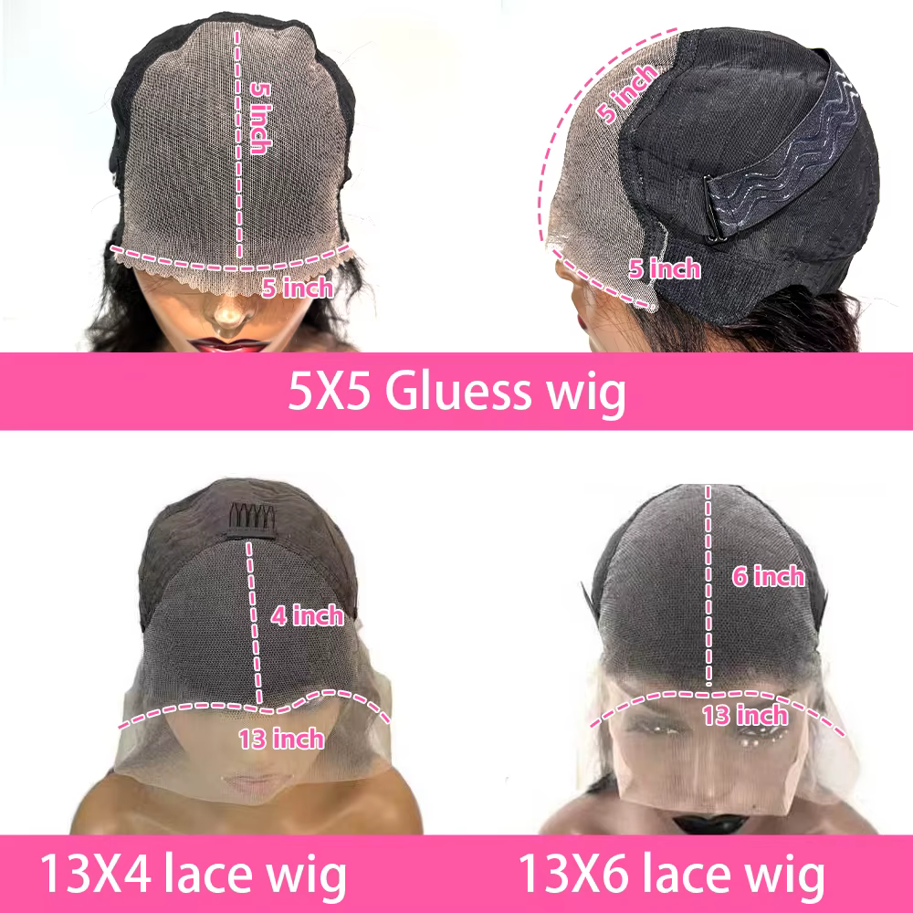 Perruques de cheveux humains lisses de 40 pouces