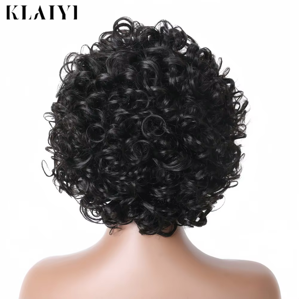 Klaiyi Hair – perruque de cheveux humains courts