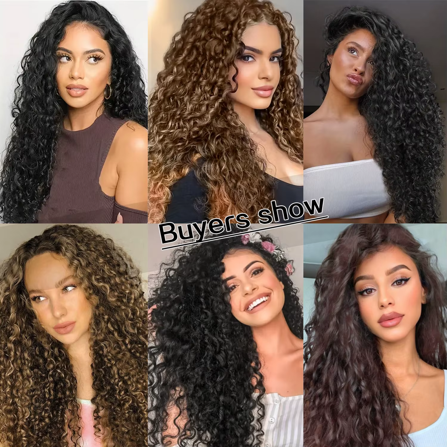 Extensions de cheveux synthétiques crépus bouclés à clipser pour femmes