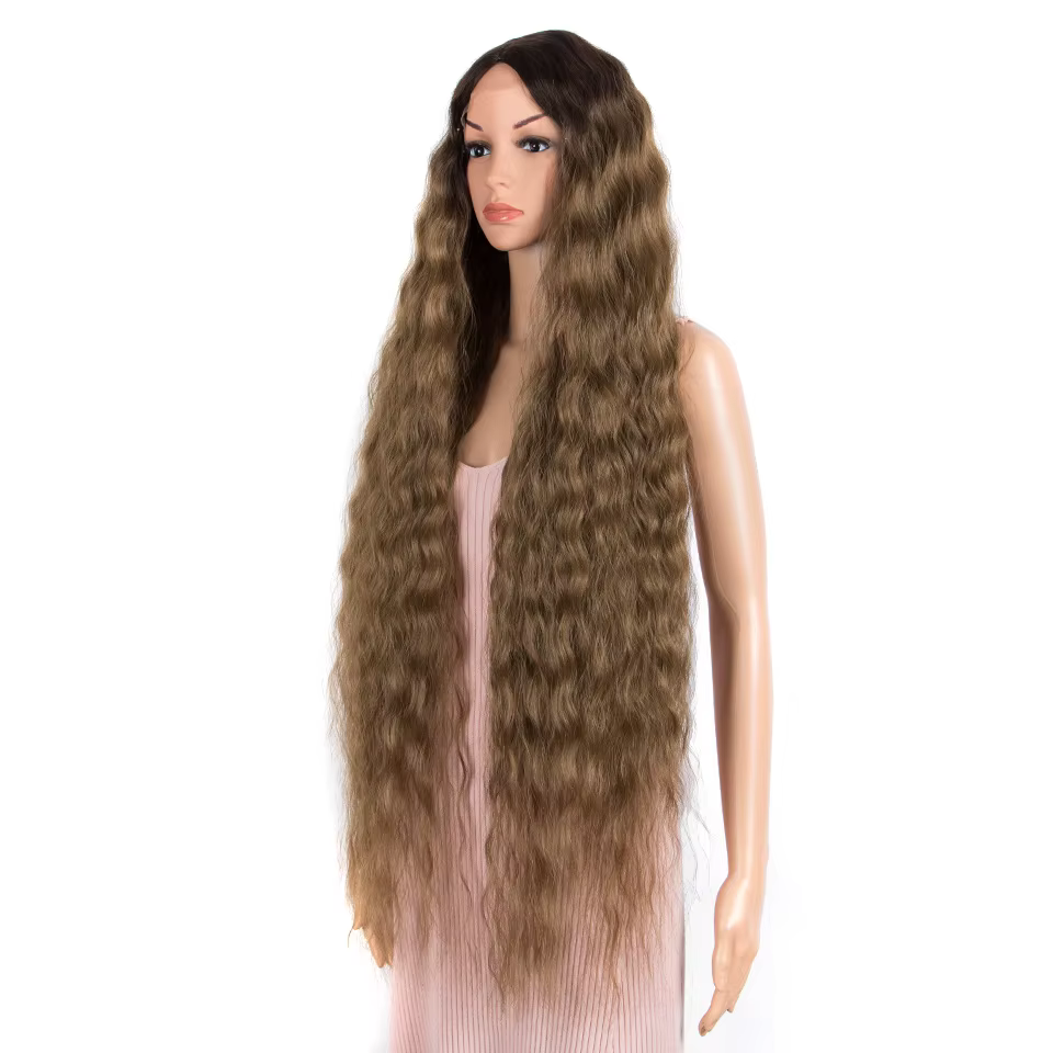 Perruques synthétiques Cosplay vague lâche cheveux avant de lacet