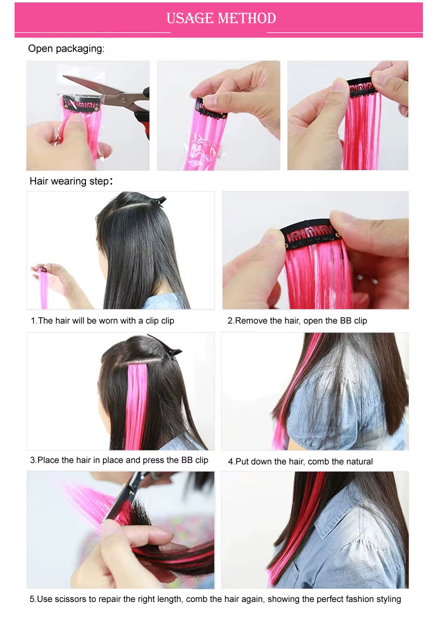 Extensions capillaires synthétiques arc-en-ciel à reflets