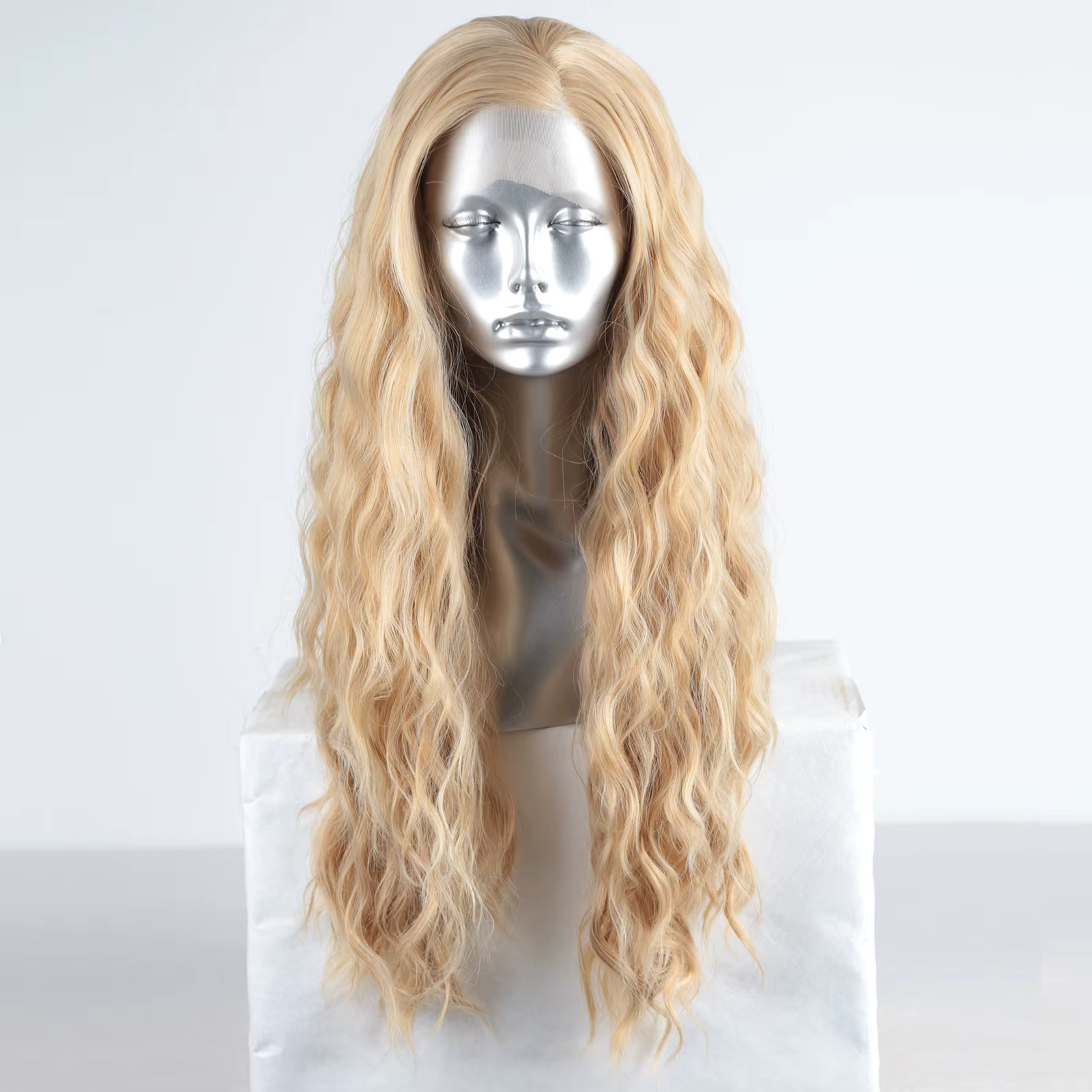 Perruque Synthétique Blonde Mixte pour Femme