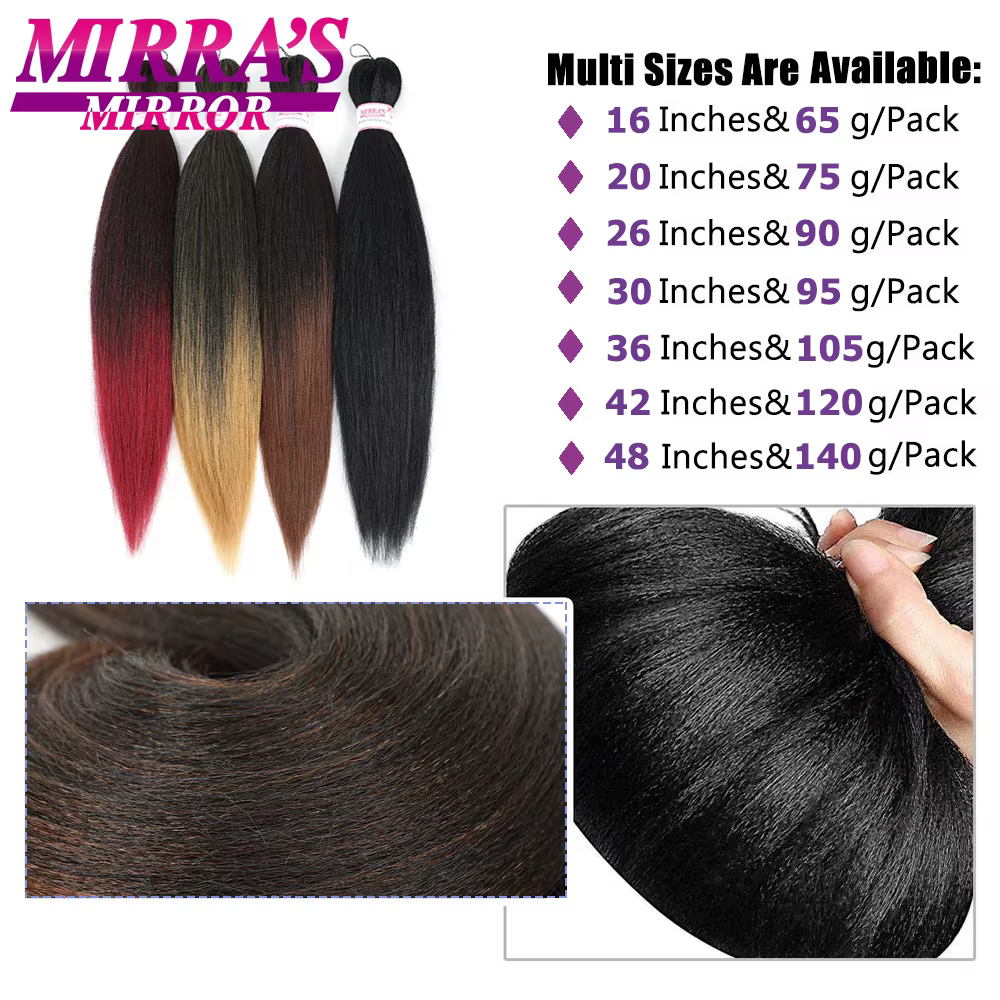 Tressage cheveux pré-étiré 48 "long